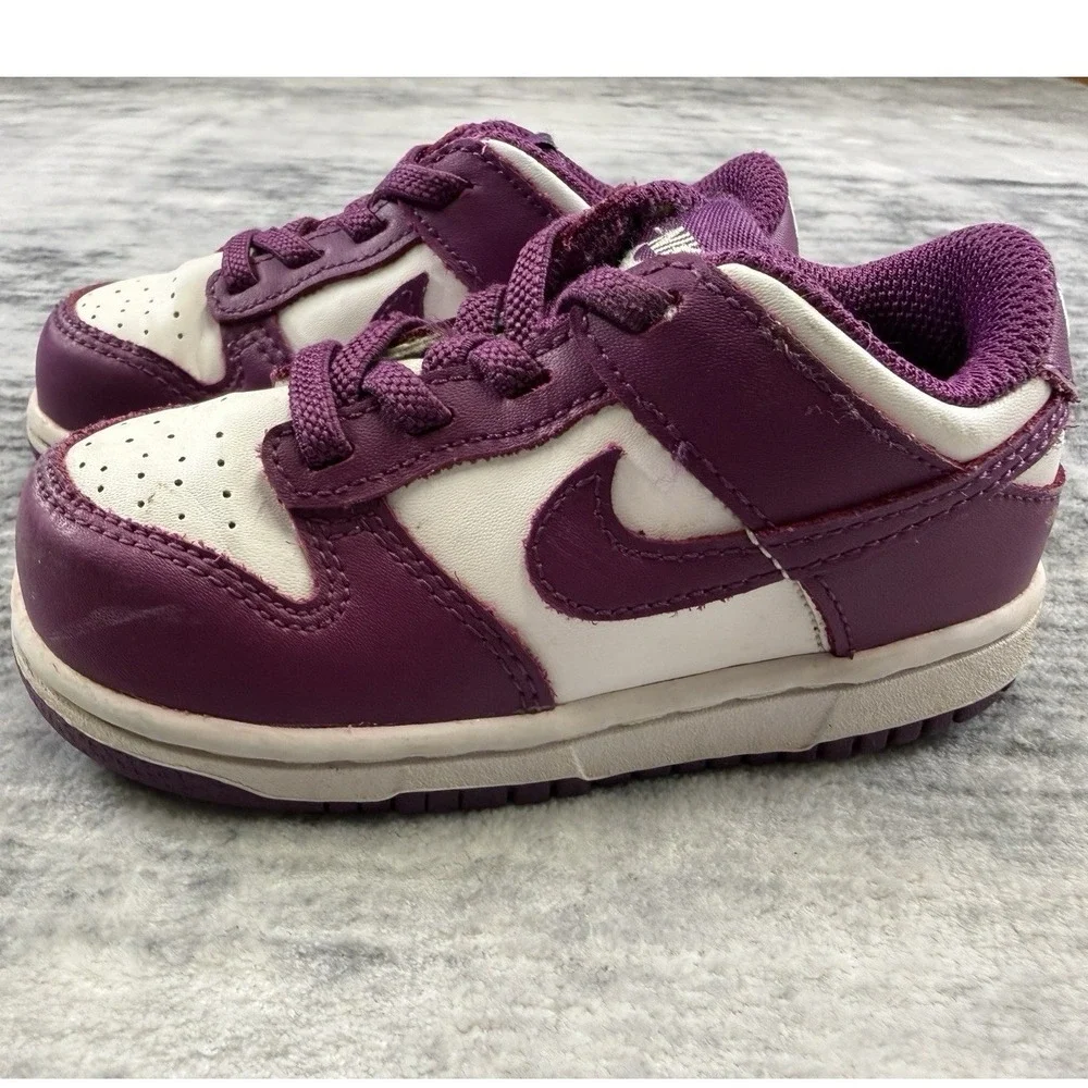 Nike Dunk Low White Viotech Toddler Size 8C
